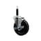 Service Caster 5'' Hard Rubber Swivel 3/4'' Expanding Stem Caster with Brake SCC-EX20S514-HRS-TLB-34 - alternate 1
